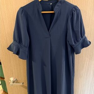 Elegant M Navy Blue Shift Dress